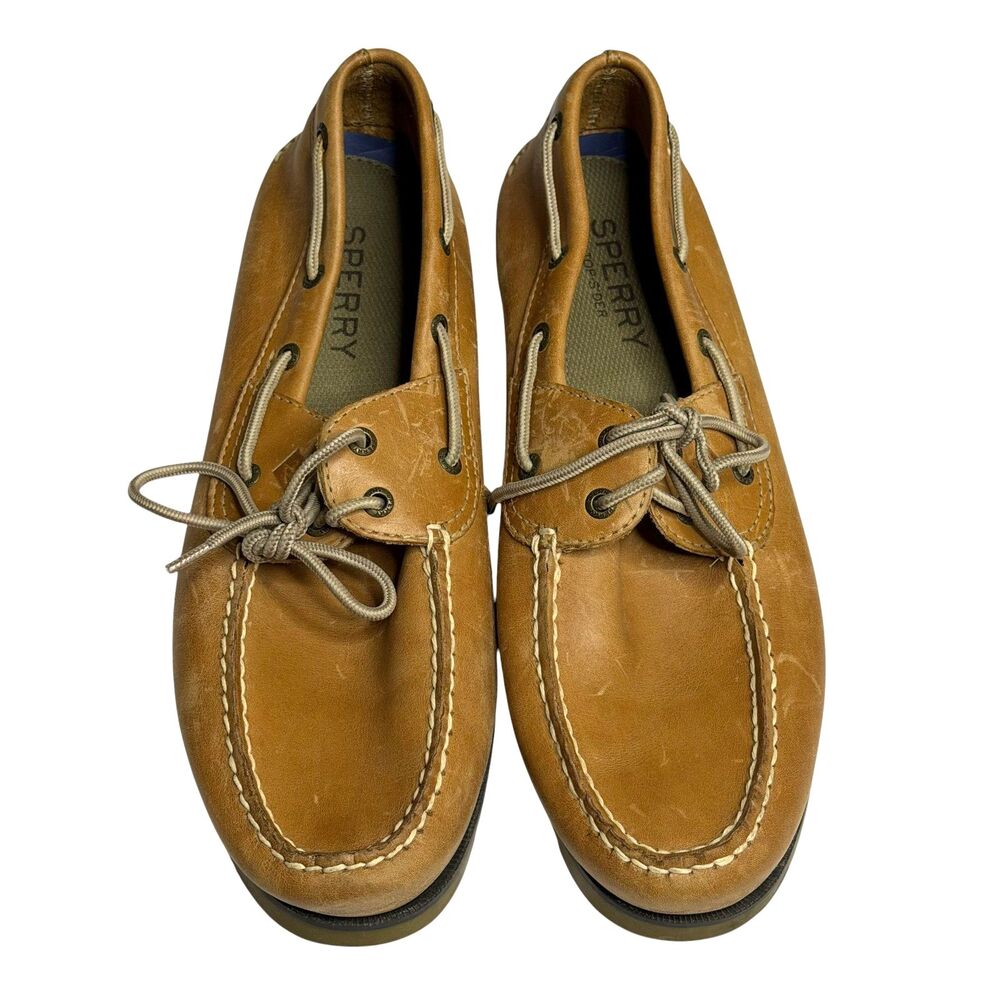 Sperry Top Sider Loafers Boat Shoe Leather Tan Men 12